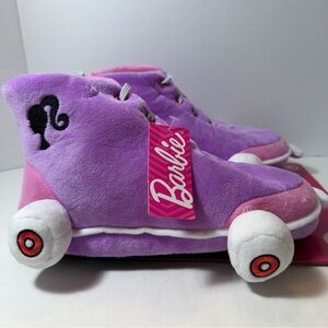 Barbie Purple Plush Roller Skate Slippers